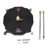13 Inch Pressure Washer Surface Cleaner Attachment with 4 Wheels 2500PSI 1/4 Inch Quick Plug High Pressure Washer Surface Cleaner