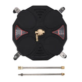 13 Inch Pressure Washer Surface Cleaner Attachment with 4 Wheels 2500PSI 1/4 Inch Quick Plug High Pressure Washer Surface Cleaner