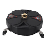 13 Inch Pressure Washer Surface Cleaner Attachment with 4 Wheels 2500PSI 1/4 Inch Quick Plug High Pressure Washer Surface Cleaner