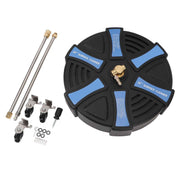Darrahopens Home & Garden > BBQ > BBQs & Accessories 16 Inch Pressure Washer Surface Cleaner with 3 Wheels 3600PSI Stainless Steel Power Washer Accessory with 1/4 Inch Quick Connector 2 Extension Wands In Australia - Darrahopens