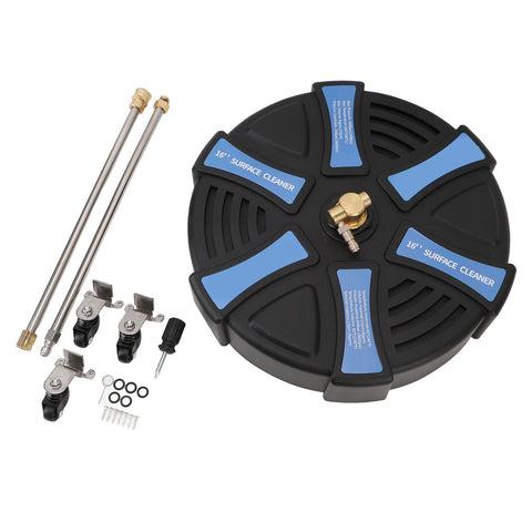 16 Inch Pressure Washer Surface Cleaner with 3 Wheels 3600PSI Stainless Steel Power Washer Accessory with 1/4 Inch Quick Connector 2 Extension Wands In Australia - Darrahopens