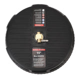 15 Inch Pressure Washer Surface Cleaner 3600PSI Working Pressure 1/4 Inch Quick Plug with 2 Extension Wand Attachments
