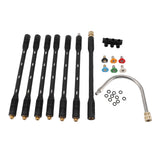 Pressure Washer Extension Wand 1/4 Inch Connector Stainless Steel Gutter Cleaner Rod with Black Shell for Roof Outer Wall In Australia - Darrahopens