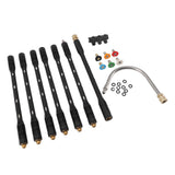 Pressure Washer Extension Wand 1/4 Inch Connector Stainless Steel Gutter Cleaner Rod with Black Shell for Roof Outer Wall