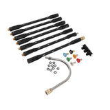Pressure Washer Extension Wand 1/4 Inch Connector Stainless Steel Gutter Cleaner Rod with Black Shell for Roof Outer Wall