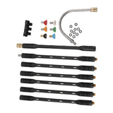 Pressure Washer Extension Wand 1/4 Inch Connector Stainless Steel Gutter Cleaner Rod with Black Shell for Roof Outer Wall