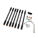 Pressure Washer Extension Wand 1/4 Inch Connector Stainless Steel Gutter Cleaner Rod with Black Shell for Roof Outer Wall