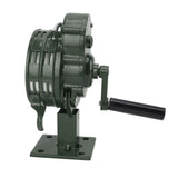 Hand Crank Siren Aluminium Alloy 110dB Loud Alarm Air Raid Tornado Siren Horns Alarm for Emergency Green