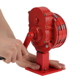 Hand Crank Siren Aluminium Alloy 110dB Loud Alarm Air Raid Tornado Siren Horns Alarm for Emergency Red
