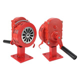 Hand Crank Siren Aluminium Alloy 110dB Loud Alarm Air Raid Tornado Siren Horns Alarm for Emergency Red