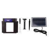 Automatic Chicken Door with Timer Solar Battery Powered LED Display Double Doors Electric Chicken Coop Opener Dark Brown In Australia - Darrahopens