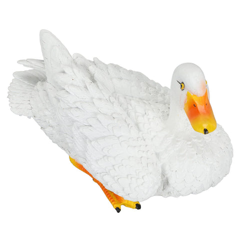 Resin Duck Ornament Innovative Fun Simulation Vivid Landscaping White Duck Statue for Garden Yard Outdoor Home In Australia - Darrahopens