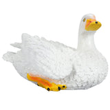 Resin Duck Ornament Innovative Fun Simulation Vivid Landscaping White Duck Statue for Garden Yard Outdoor Home
