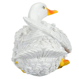 Resin Duck Ornament Innovative Fun Simulation Vivid Landscaping White Duck Statue for Garden Yard Outdoor Home