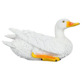 Resin Duck Ornament Innovative Fun Simulation Vivid Landscaping White Duck Statue for Garden Yard Outdoor Home