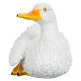 Resin Duck Ornament Innovative Fun Simulation Vivid Landscaping White Duck Statue for Garden Yard Outdoor Home