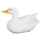 Resin Duck Ornament Innovative Fun Simulation Vivid Landscaping White Duck Statue for Garden Yard Outdoor Home