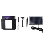 Automatic Chicken Coop Door Opener Anti Pinch IP45 Waterproof Solar Powered Poultry Coop Door with Timer Black