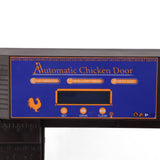 Automatic Chicken Coop Door Opener Anti Pinch IP45 Waterproof Solar Powered Poultry Coop Door with Timer Dark Brown
