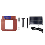 Automatic Chicken Coop Door Opener Anti Pinch IP45 Waterproof Solar Powered Poultry Coop Door with Timer Bronze