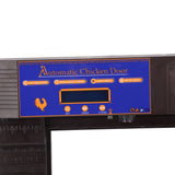 Automatic Chicken Coop Door Light Sensor Double Door Anti Pinch Chicken Coop Door Opener with Timer LCD Screen Low Battery Alert Dark Brown