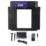Solar Automatic Chicken Coop Door Professional Infrared Prevents Pinch Multi Modes Auto Coop Door with Timer Light Sensor and Remote Control Black