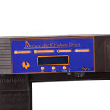 Solar Automatic Chicken Coop Door Professional Infrared Prevents Pinch Multi Modes Auto Coop Door with Timer Light Sensor and Remote Control Dark Brown