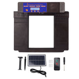 Solar Automatic Chicken Coop Door Professional Infrared Prevents Pinch Multi Modes Auto Coop Door with Timer Light Sensor and Remote Control Dark Brown