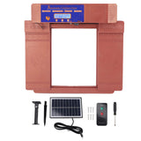 Solar Automatic Chicken Coop Door Professional Infrared Prevents Pinch Multi Modes Auto Coop Door with Timer Light Sensor and Remote Control Bronze