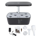 Indoor Garden Hydroponics Growing System 6 Pods Plant Germination Kit with Grow Light Hydrophonic Planter Grower