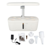 Indoor Garden Hydroponics Growing System 6 Pods Plant Germination Kit with Grow Light Hydrophonic Planter Grower