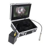 Endoscope Camera 17mm 20M 9 Inch HD Display IP68 Waterproof Borescope Drain Sewer Pipe Inspection Camera with LED Lights for Plumbers AC