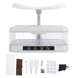 Hydroponics Growing System 12 Pods Indoor Gardening System with LED Grow Light Plants Germination Kit Ideal Gardening Gifts for Women EU Plug 100‑240V Transparent In Australia - Darrahopens