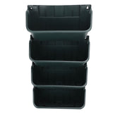 Vertical Wall Planter Set Plastic Breathable Space Saving 4 Pots Hanging Vertical Wall Flowerpot for Porch Garden