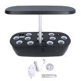 Hydroponics Growing System Indoor Gardening System with LED Grow Light Plants Germination Kit Soilless Cultivation Ideal Gardening Gift 100‑240V Black UK Plug In Australia - Darrahopens