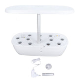 Hydroponics Growing System Indoor Gardening System with LED Grow Light Plants Germination Kit Soilless Cultivation Ideal Gardening Gift 100‑240V White EU Plug