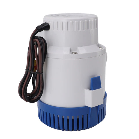 3000GPH Electronic Automatic Bilge Pump Waterproof Quiet Submersible Bilge Pump for Ponds Swimming Pools Spas 12V