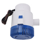 3000GPH Electronic Automatic Bilge Pump Waterproof Quiet Submersible Bilge Pump for Ponds Swimming Pools Spas 24V