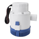 Electric Bilge Pump 3500GPH Waterproof Quiet Automatic Submersible Drain Water Pump for Pool Spa Pond 12V 14A Rated 16A Fuse