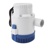 Electric Bilge Pump 3500GPH Waterproof Quiet Automatic Submersible Drain Water Pump for Pool Spa Pond 12V 14A Rated 16A Fuse