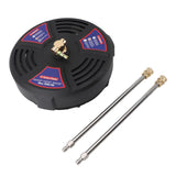 13 Inch Pressure Washer Surface Cleaner 2500 PSI Working Pressure 1/4 Quick Connect Power Washer Attachment with 2 Extension Wands
