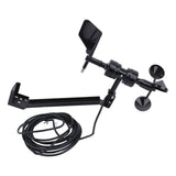 Wind Speed Direction Sensor 3 Wind Cups S Type IP64 Waterproof Integrated Anemometer for Environment 9V‑30V