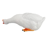 Resin Goose Statue Garden Decor Figurine Ornament for Pool Side Lawn Yard Outdoor Decoration Funny Housewarming Gift Sit and Look