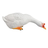 Resin Goose Statue Garden Decor Figurine Ornament for Pool Side Lawn Yard Outdoor Decoration Funny Housewarming Gift Sit and Look