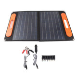 60W 18V Portable Solar Panel Kit Dual USB Port Monocrystalline Folding Solar Charger with Support Bracket for Outdoor Camping In Australia - Darrahopens
