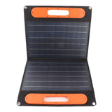 60W 18V Portable Solar Panel Kit Dual USB Port Monocrystalline Folding Solar Charger with Support Bracket for Outdoor Camping