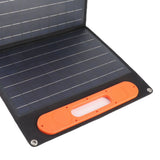 60W 18V Portable Solar Panel Kit Dual USB Port Monocrystalline Folding Solar Charger with Support Bracket for Outdoor Camping