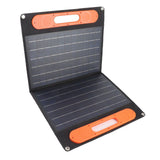 60W 18V Portable Solar Panel Kit Dual USB Port Monocrystalline Folding Solar Charger with Support Bracket for Outdoor Camping