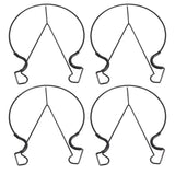 Hanging Railing Flower Pot Holder Iron Easy to Install Stable Rust Proof Fence Planter Rack for Garden Balcony Terrace 4pcs