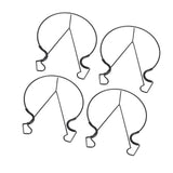 Hanging Railing Flower Pot Holder Iron Easy to Install Stable Rust Proof Fence Planter Rack for Garden Balcony Terrace 4pcs